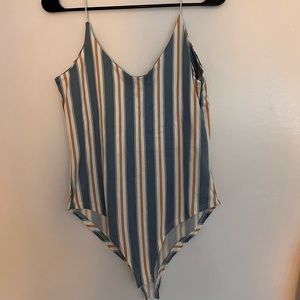 Glaze bodysuit. Medium. Blue/yellow/white